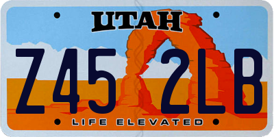 UT license plate Z452LB