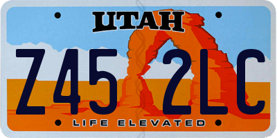 UT license plate Z452LC