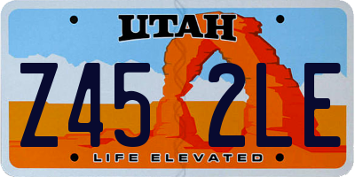 UT license plate Z452LE