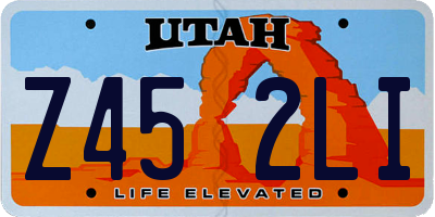 UT license plate Z452LI