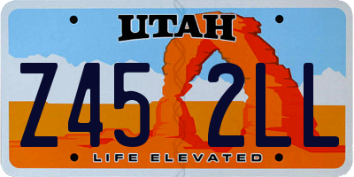 UT license plate Z452LL