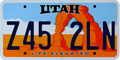 UT license plate Z452LN