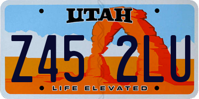 UT license plate Z452LU