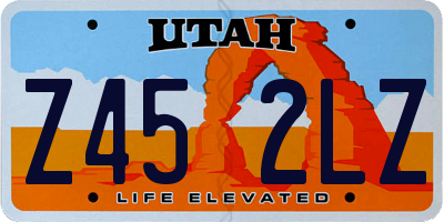 UT license plate Z452LZ