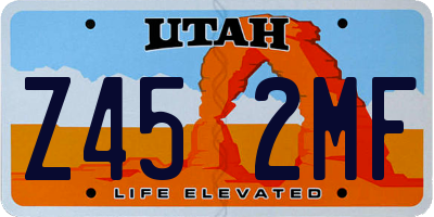 UT license plate Z452MF
