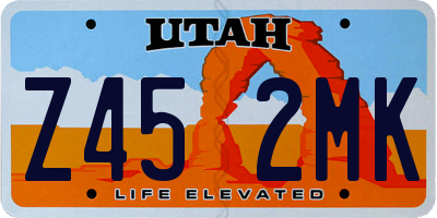 UT license plate Z452MK