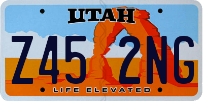 UT license plate Z452NG