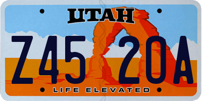 UT license plate Z452OA