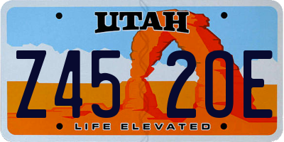 UT license plate Z452OE