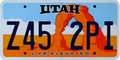 UT license plate Z452PI