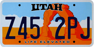 UT license plate Z452PJ