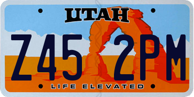 UT license plate Z452PM