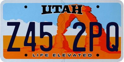UT license plate Z452PQ
