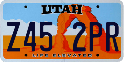 UT license plate Z452PR
