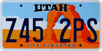 UT license plate Z452PS