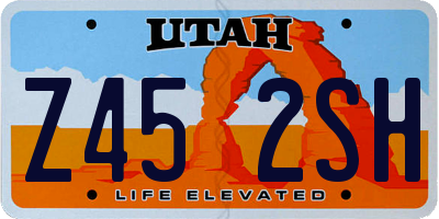 UT license plate Z452SH