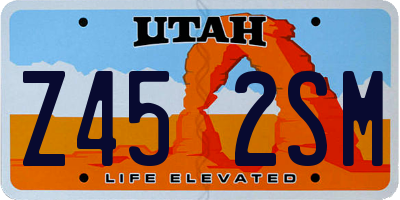 UT license plate Z452SM