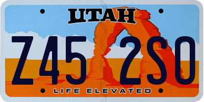 UT license plate Z452SO