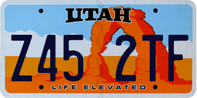 UT license plate Z452TF