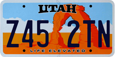 UT license plate Z452TN
