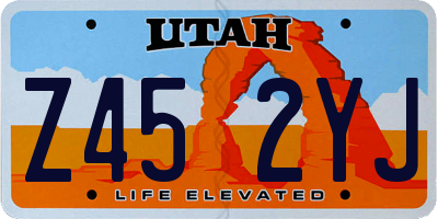 UT license plate Z452YJ