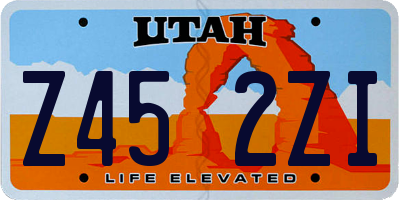 UT license plate Z452ZI