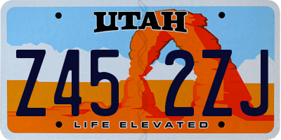 UT license plate Z452ZJ
