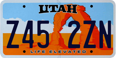 UT license plate Z452ZN