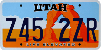 UT license plate Z452ZR