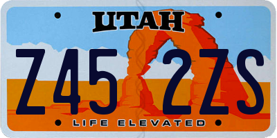UT license plate Z452ZS