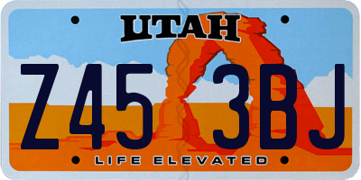 UT license plate Z453BJ