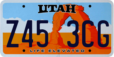 UT license plate Z453CG
