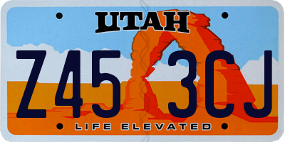 UT license plate Z453CJ