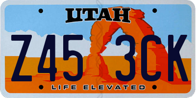 UT license plate Z453CK