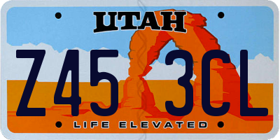 UT license plate Z453CL