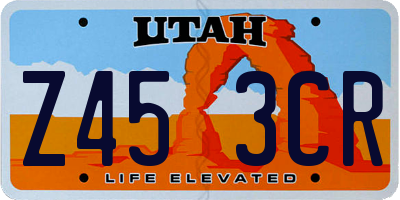 UT license plate Z453CR