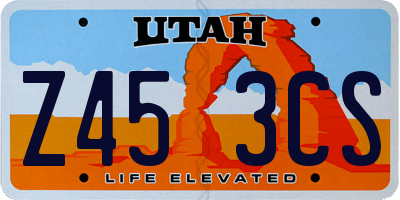 UT license plate Z453CS