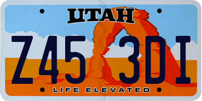 UT license plate Z453DI