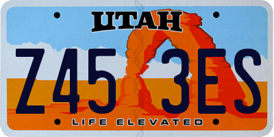 UT license plate Z453ES