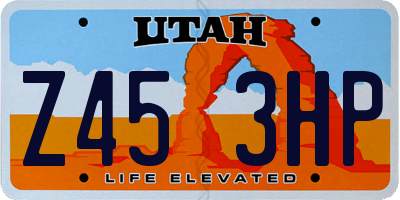UT license plate Z453HP