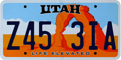 UT license plate Z453IA