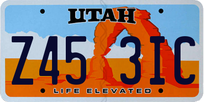 UT license plate Z453IC