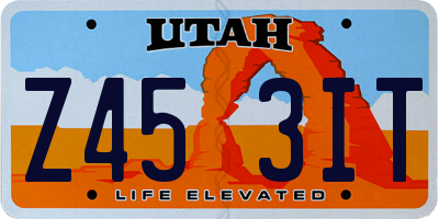 UT license plate Z453IT