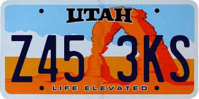 UT license plate Z453KS