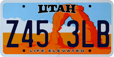UT license plate Z453LB