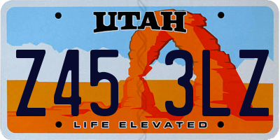 UT license plate Z453LZ