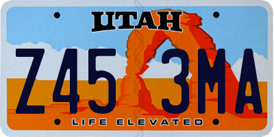 UT license plate Z453MA