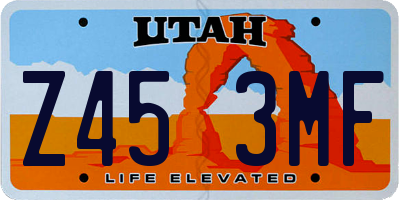 UT license plate Z453MF