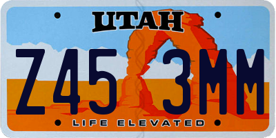 UT license plate Z453MM