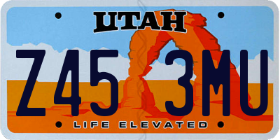 UT license plate Z453MU